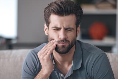 a man having a toothache