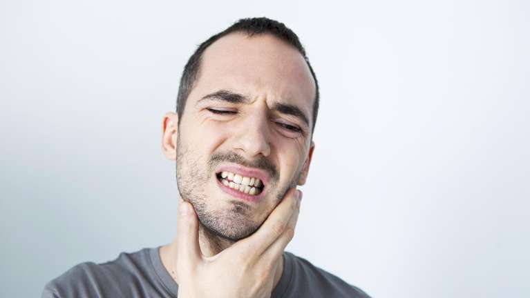 a man in pain
