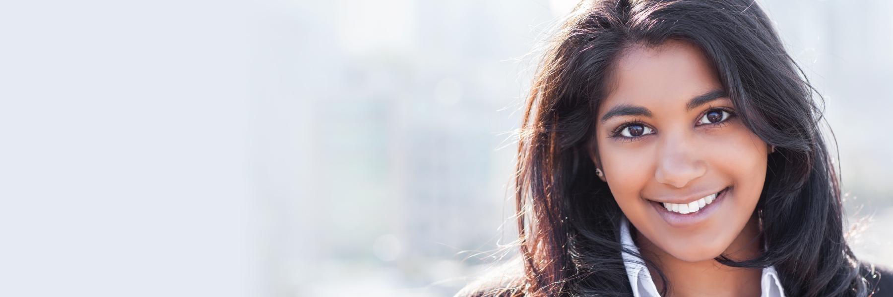 woman smiling